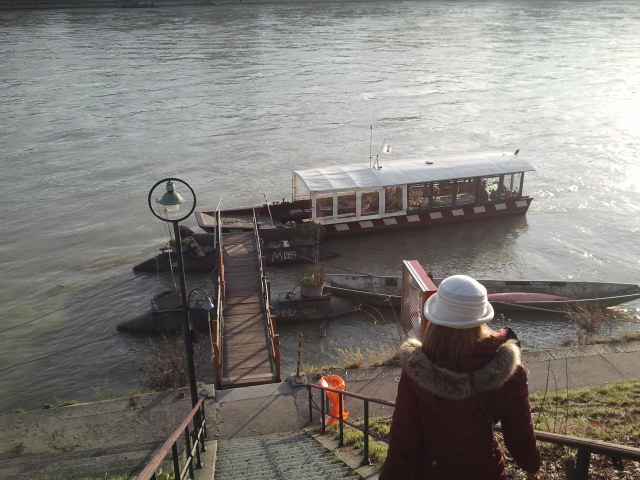 We did another typically "Basel" thing by taking a current-driven ferry back across the Rhine.
